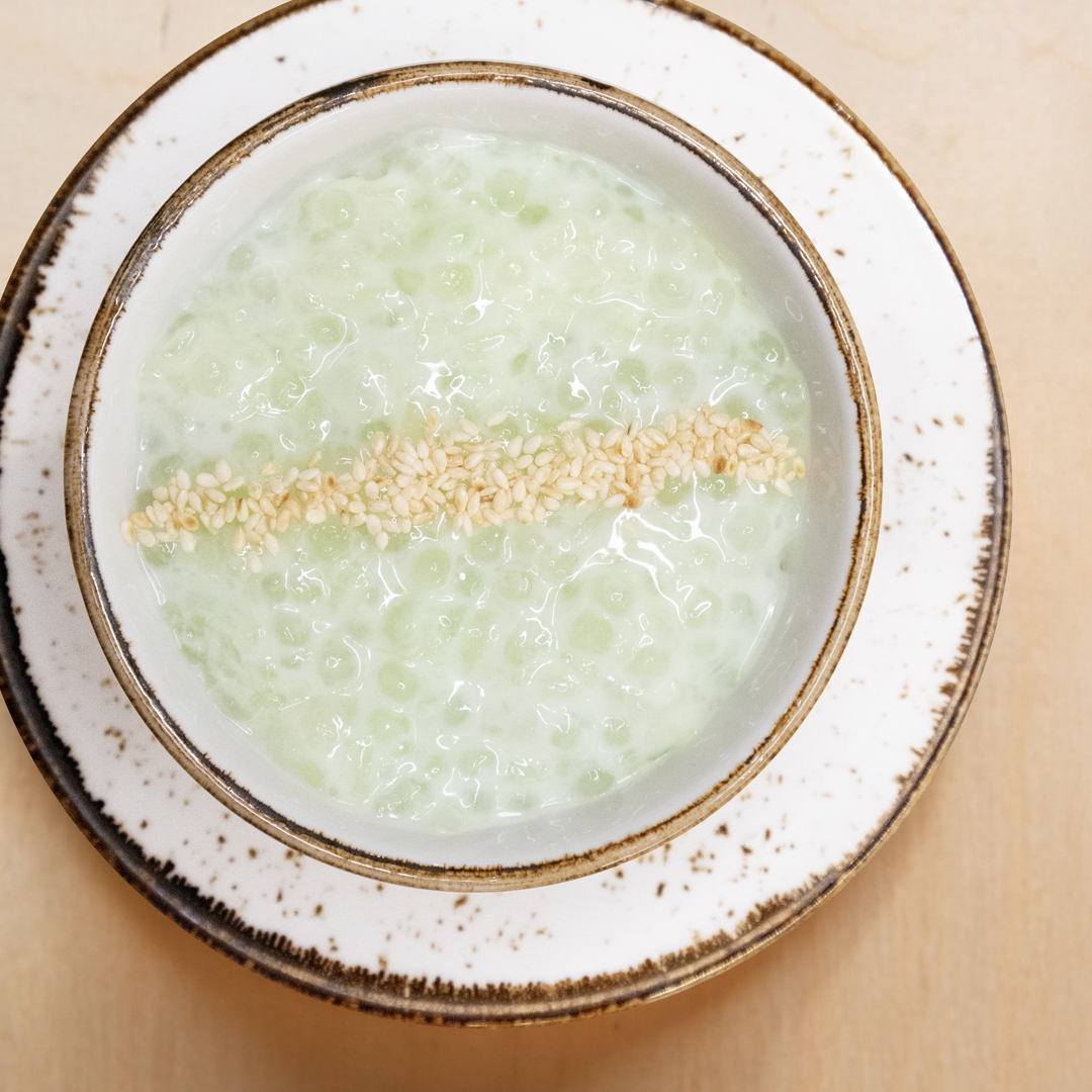 Traditionnel pouding au tapioca, à base de lait de coco.